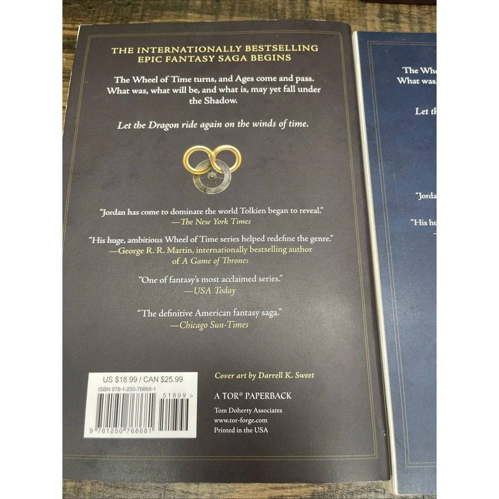 Wheel of Time 3 Paperback Box Set Eye of the World Great Hunt Dragon Reborn Slip